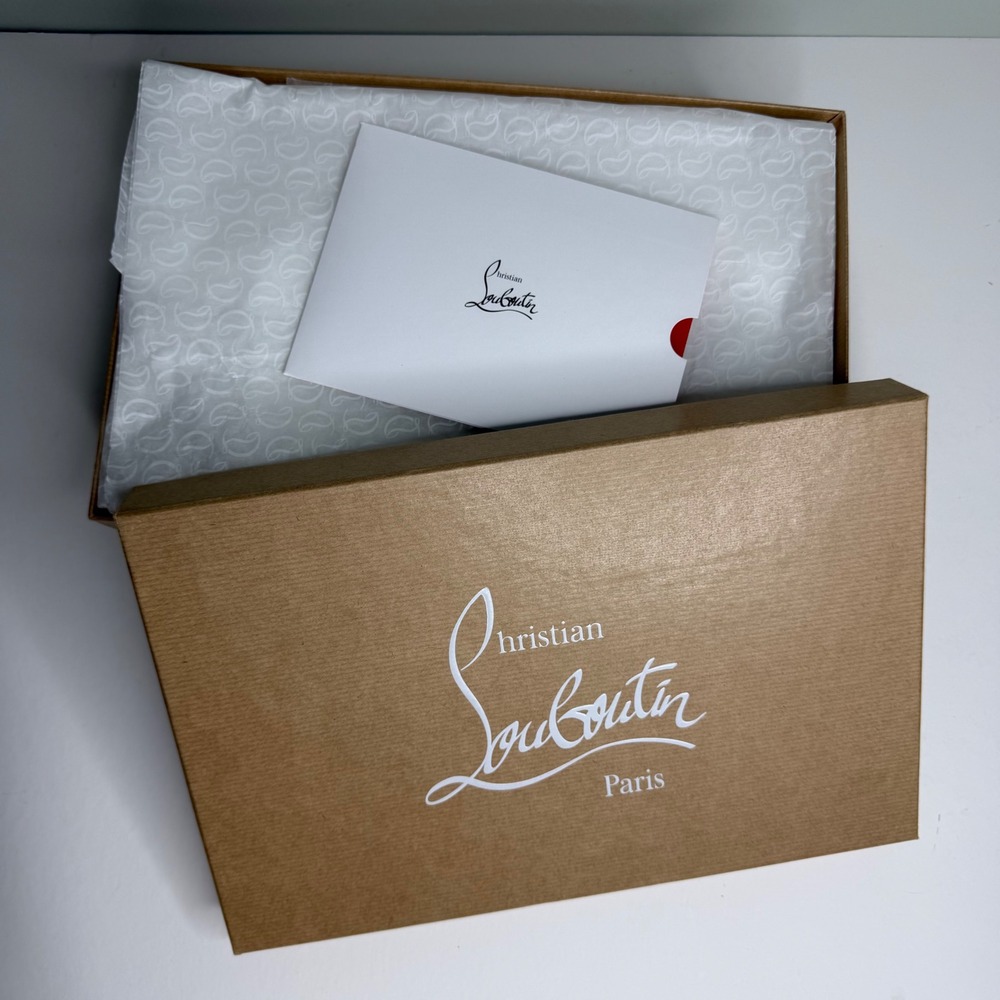 Christian Louboutin EMPTY Shoe Box Only Sporty Kate 85 Size 39.5 w Paper & Card